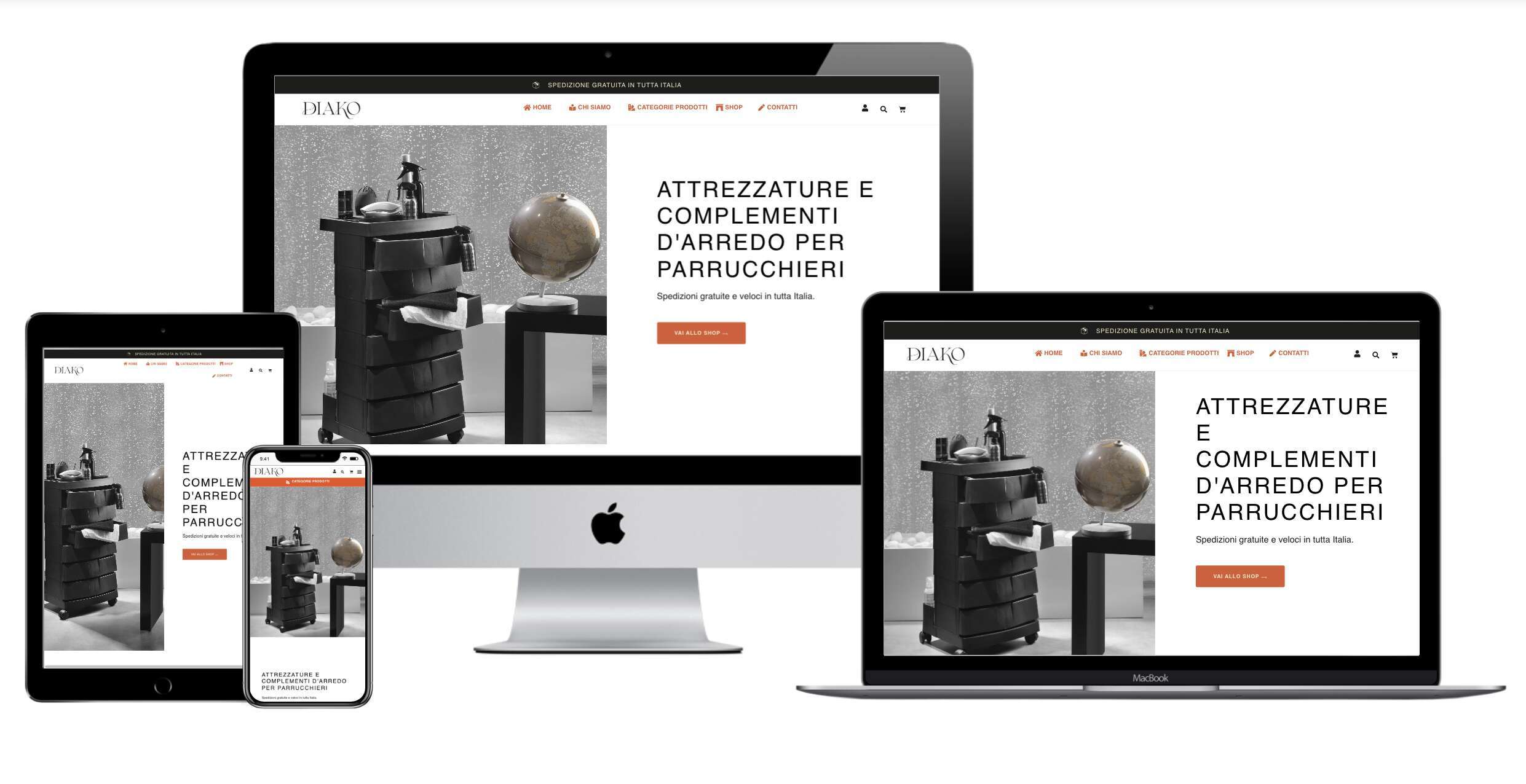 Diako - Attrezzature e complementi d'arredo sito web ecommerce
