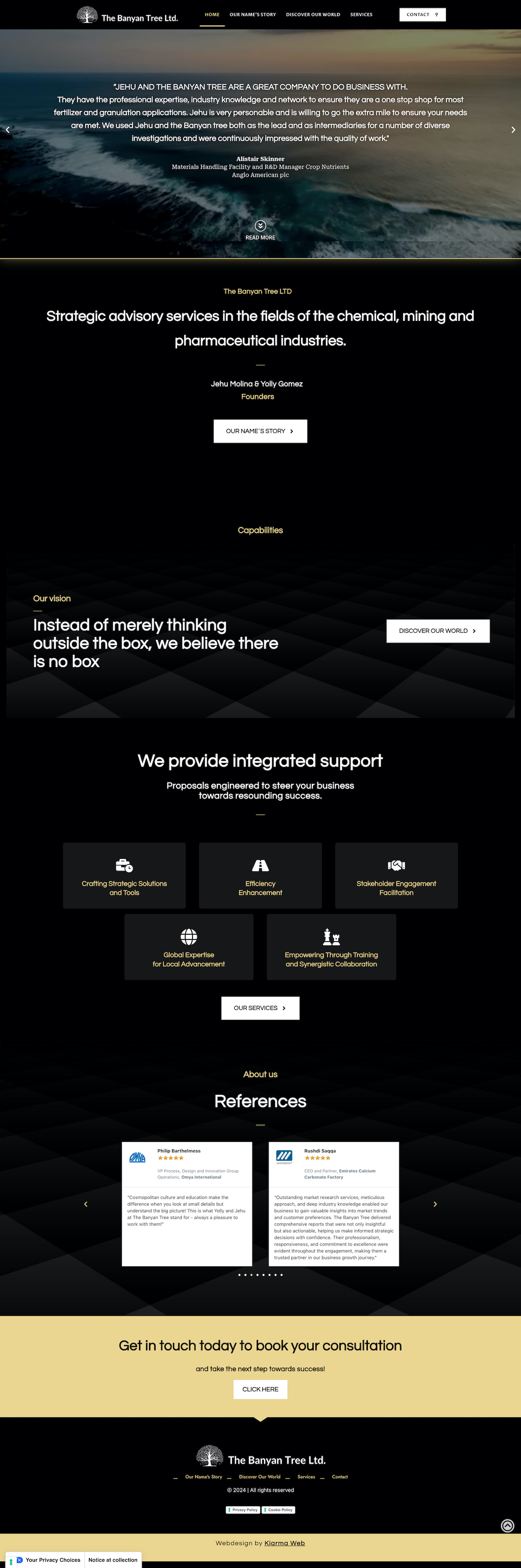 The Banyan Tree ltd- sito web